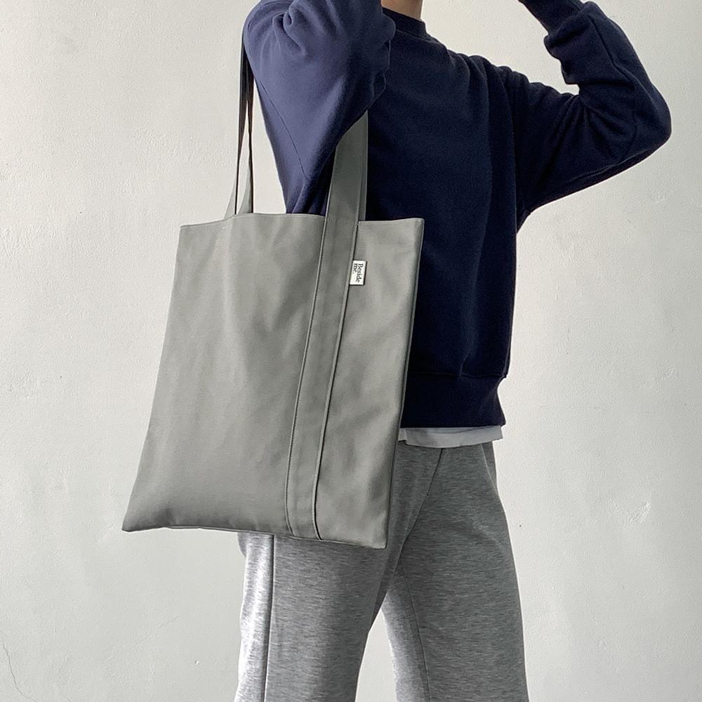 무지 옥스포드 심플라인 에코백 V2 그레이