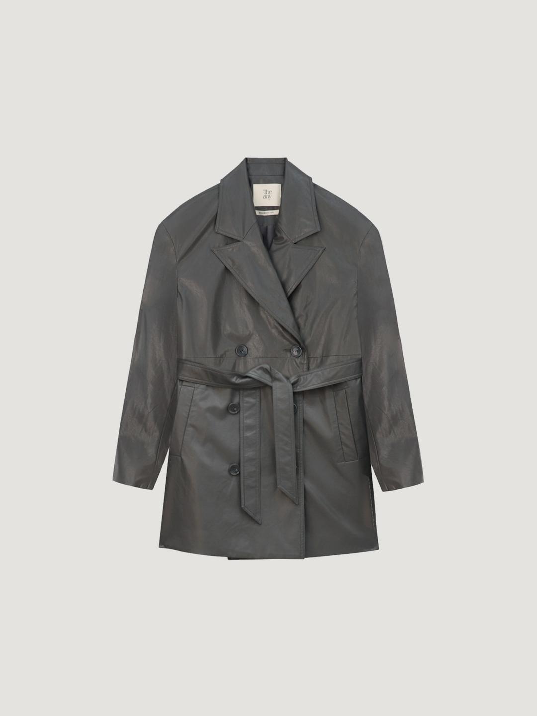 Double Leather Trench