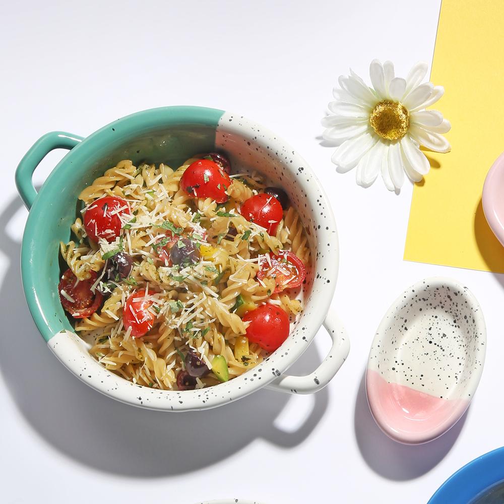 아르딘 에센셜 도자기 마블 카페 플레이팅 손잡이 프라잉팬 접시 그릇