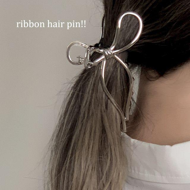 리프린 무광 유광 메탈 실버 데일리 집게핀 (4color)