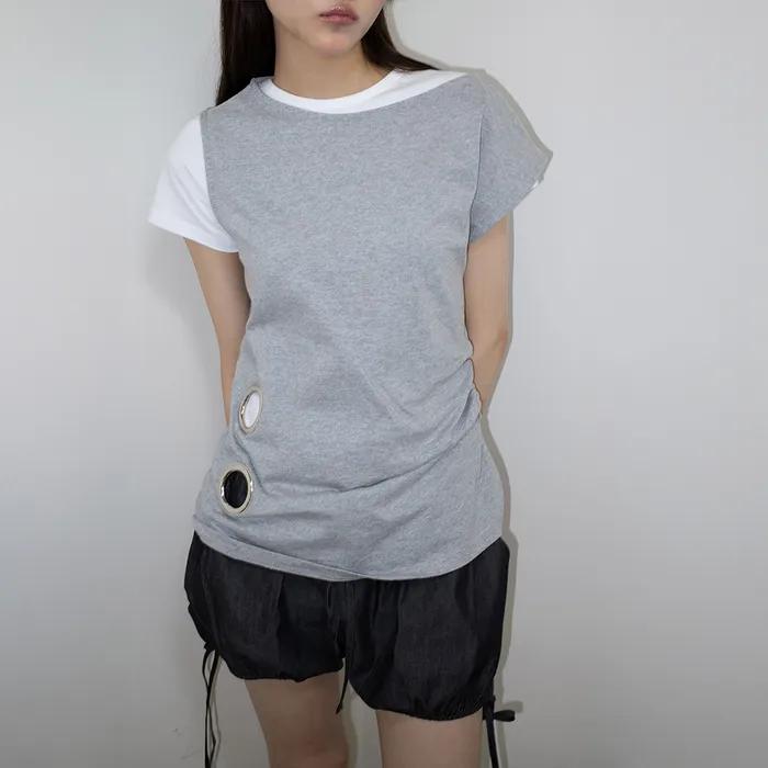 [2차] EYELET LOOSE SLEEVELESS (MELANGE)