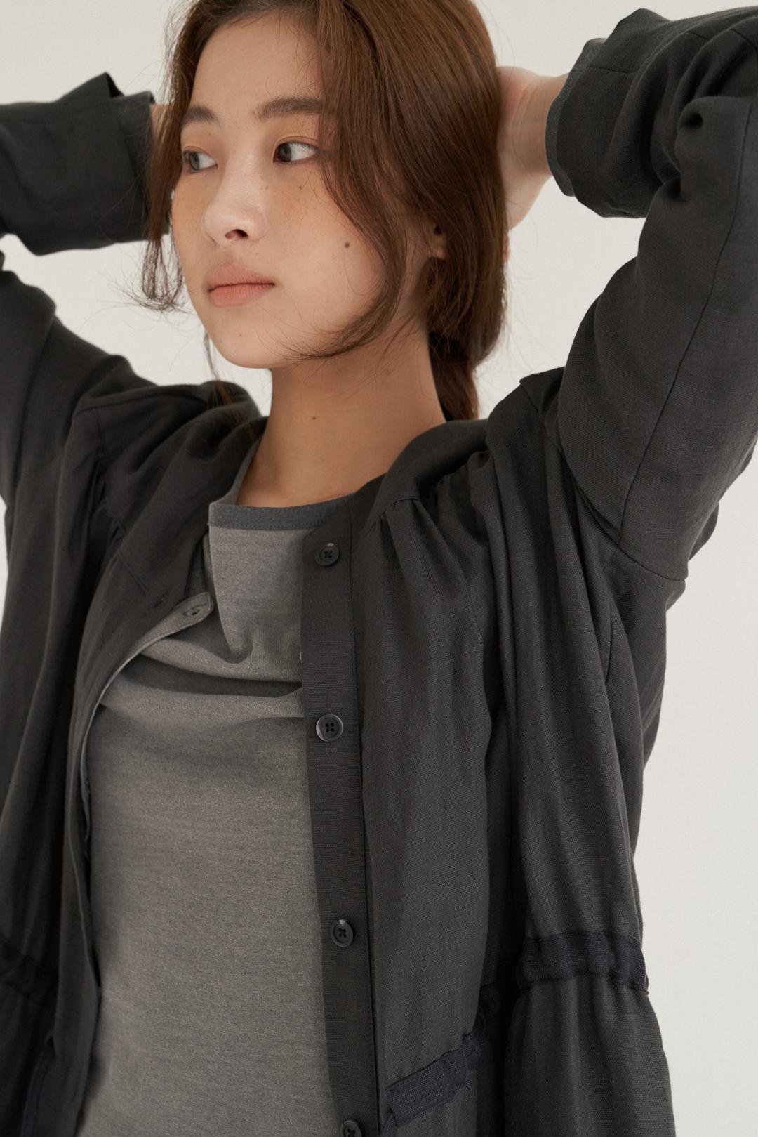 Natural pigment dyed soft t shirt -warm grey