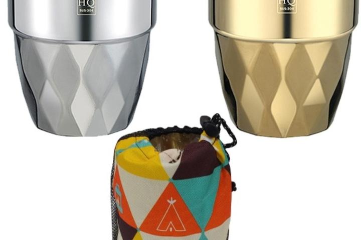 캠핑 등산 감성용품 컵 스탠리 캠핑컵 2개 파우치 set