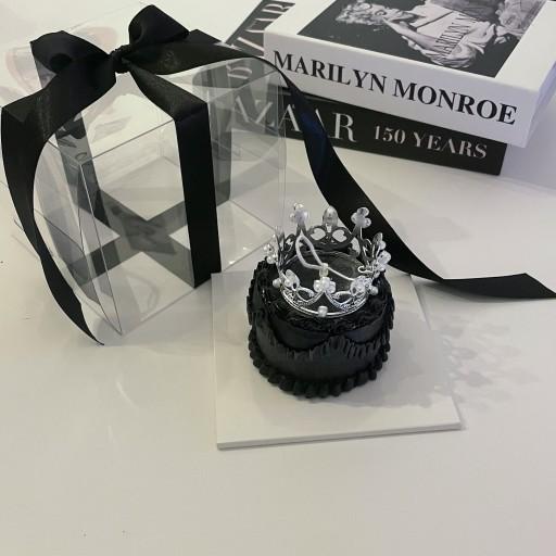 무료선물포장🖤블랙 티아라케이트모양캔들🖤생일,기념일케이크