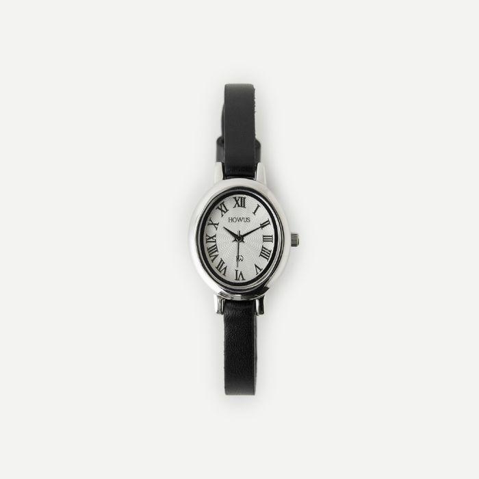 [4차리오더]CLASSIC ELLIPSE LEATHER WATCH (SILVER)