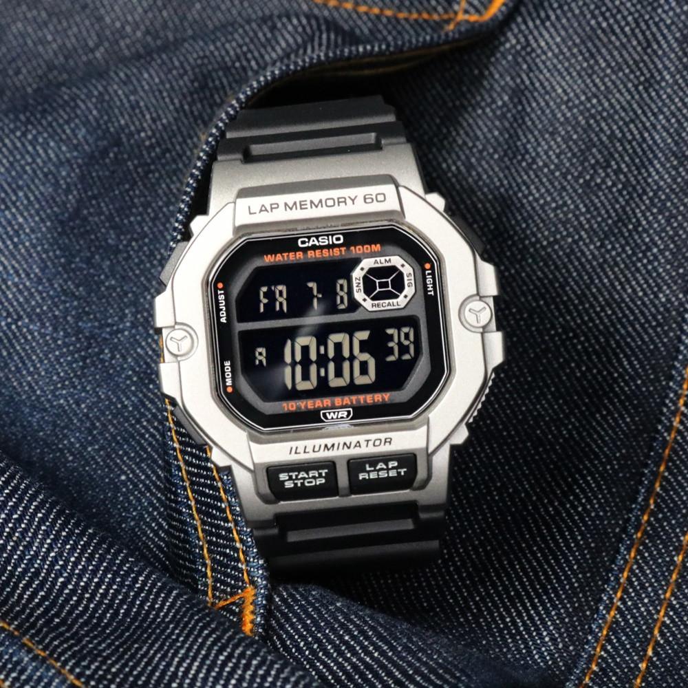 카시오 스포츠 군인 방수 랩메모리 손목 전자시계
