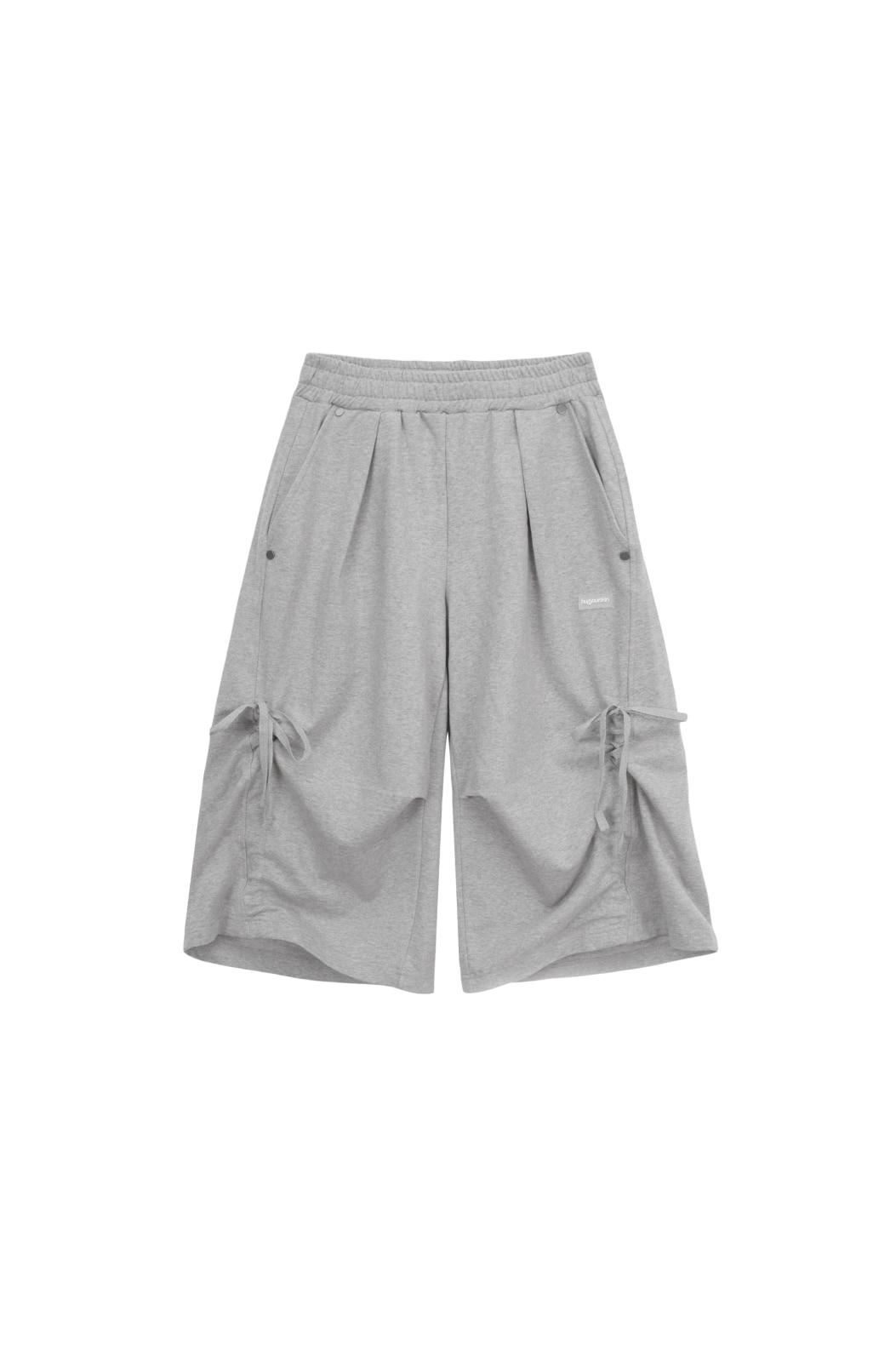 Wide bermuda pants (melange)