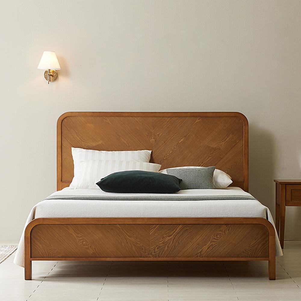 올쏘 진저 헤링본 원목 통깔판 침대 프레임 Q/K/LK