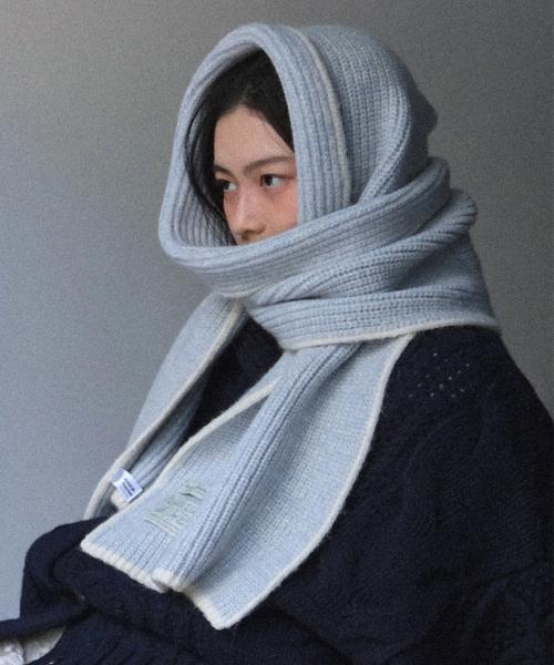 WOOLY TWOTONE MUFFLER - 2 colors