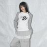 [3/6 예약배송] FY 패치 스트라이프 레글런 티 (WHITE) F25QB082