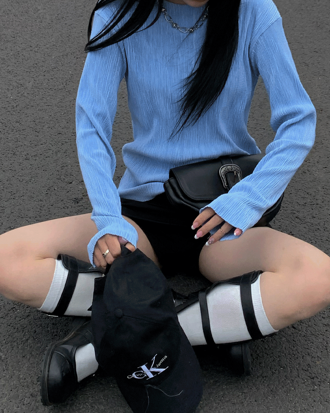 Pleats lips tee (New color!)