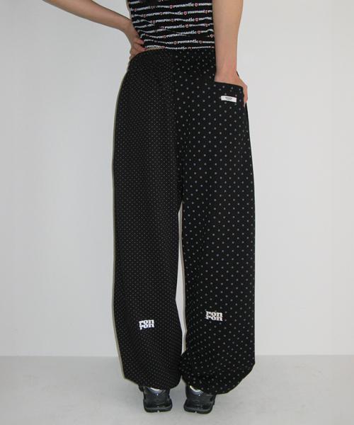 MINI LOGO SWEAT JOGGER PANTS BLACK DOT