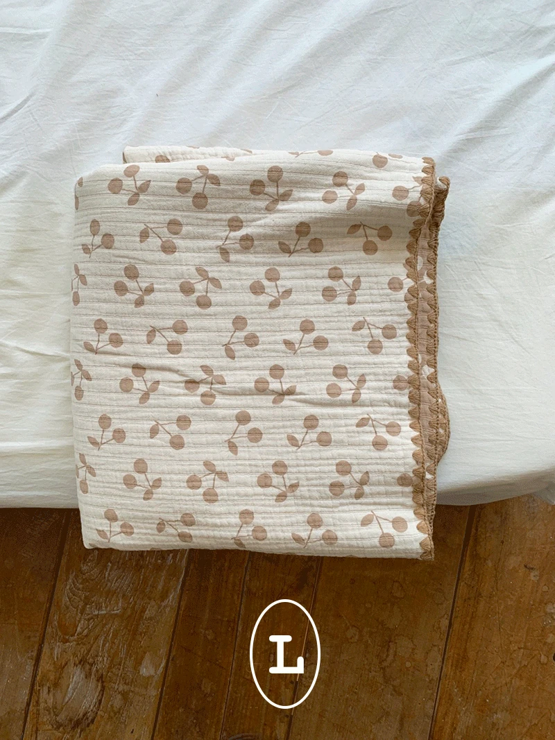 4중지 체리 양면 매트(블랭킷)