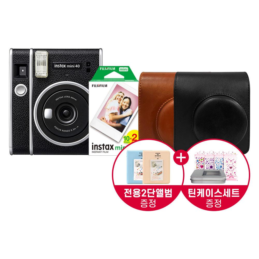 인스탁스 미니40+케이스+필름20장/전용앨범+틴케이스세트/폴라로이드 카메라