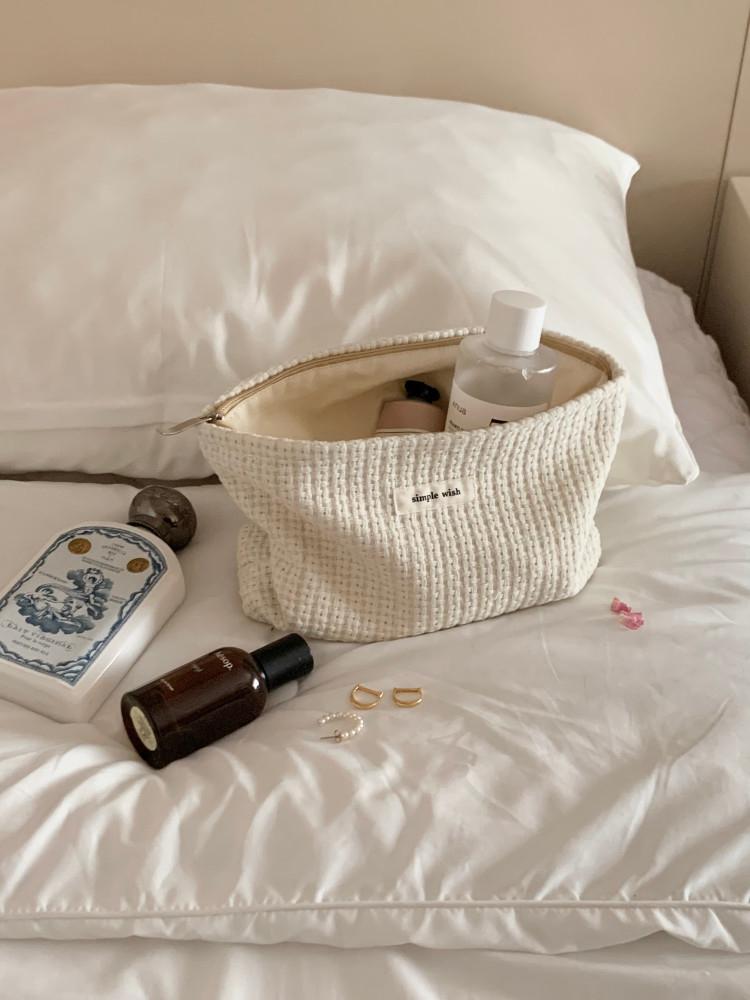 심플 대용량 다용도 화장품 파우치 2colors