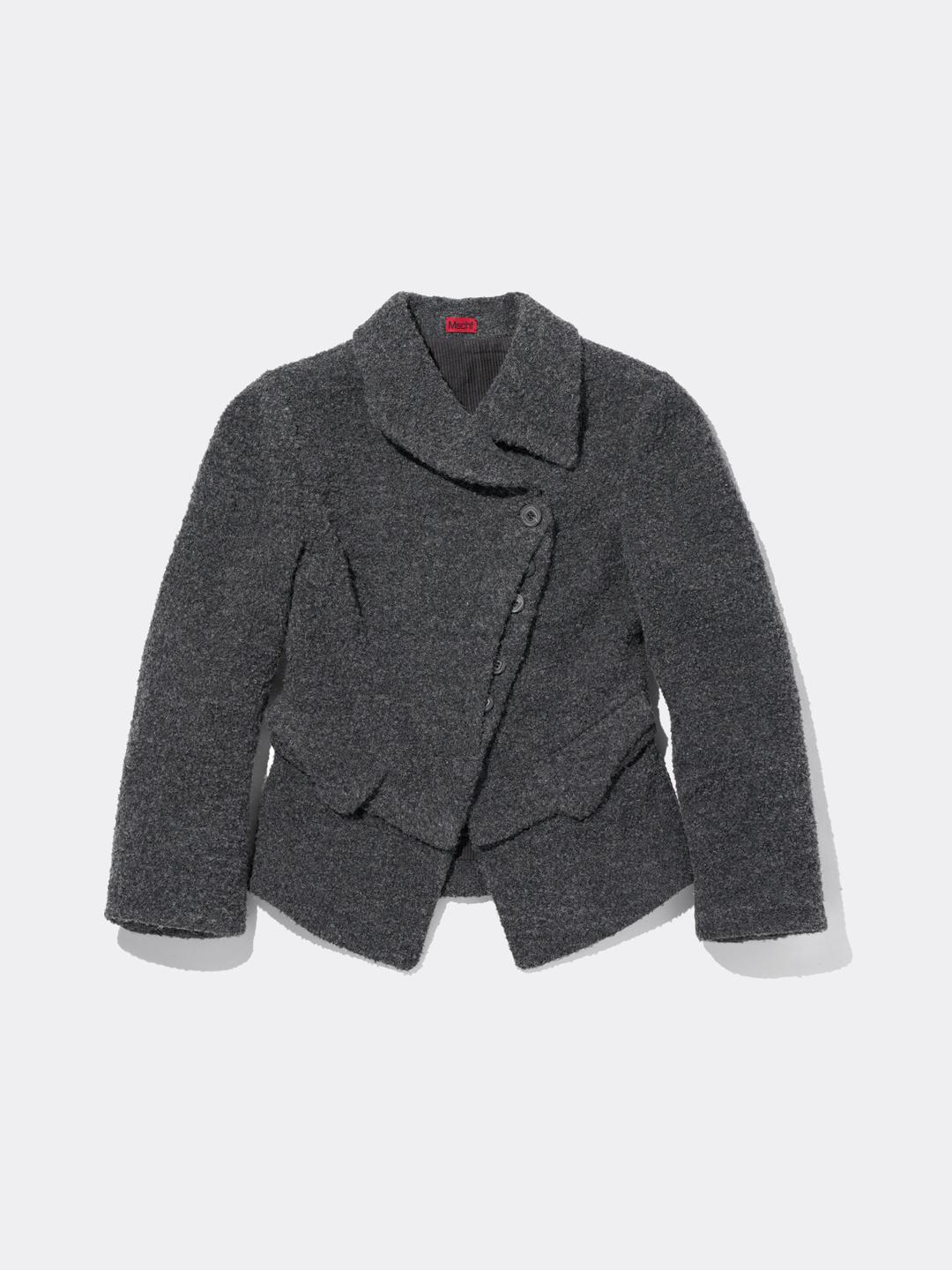미스치프 TILTED WOOL BLAZER-GREY