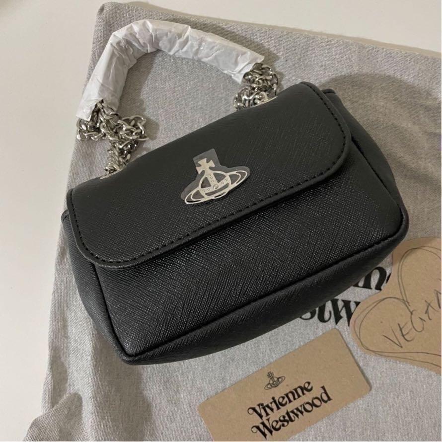 비비안웨스트우드 더비 비건 체인 스몰 숄더크로스백
