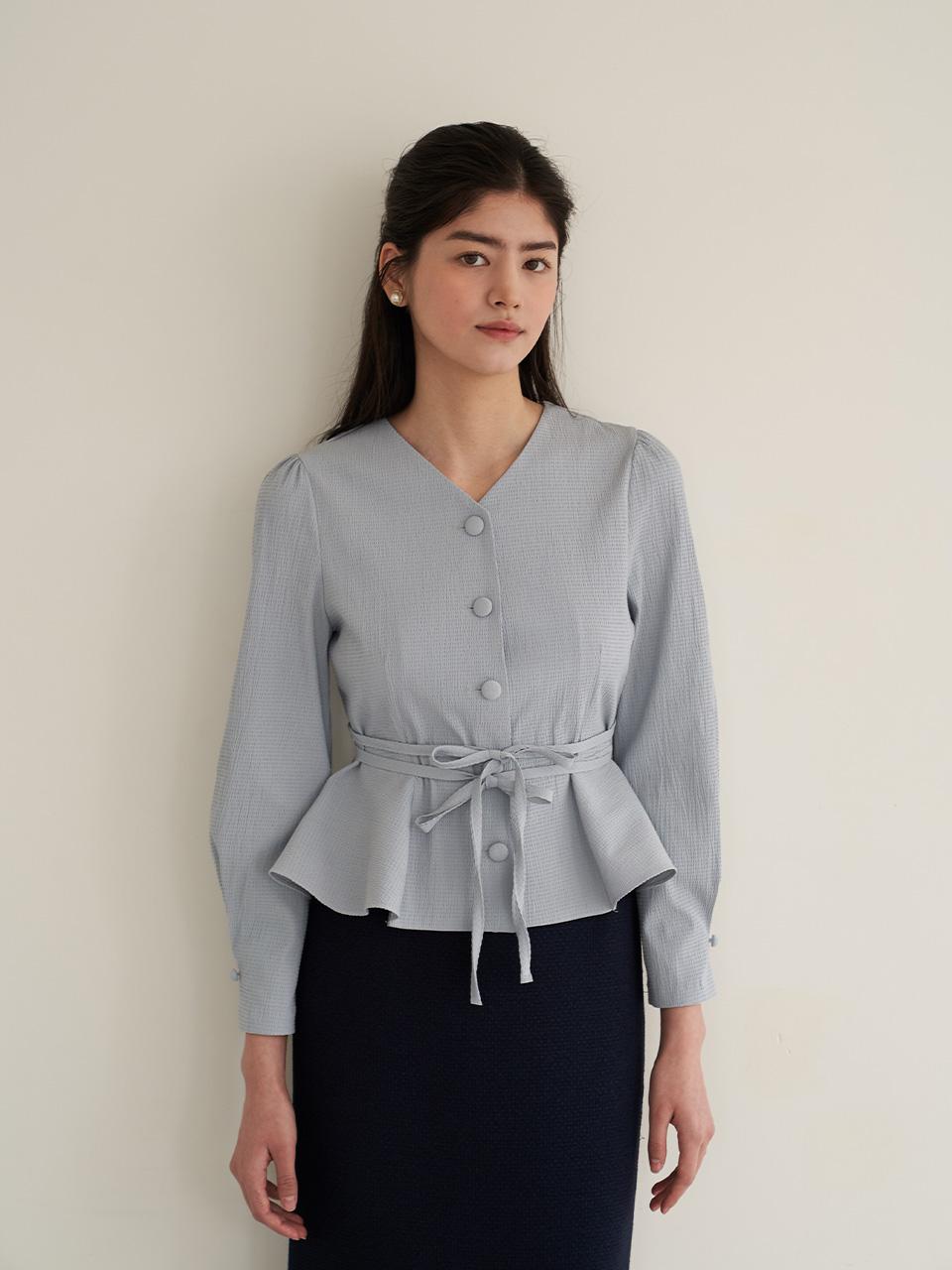 플로브 [플로브] POEMPOEM BLOUSE_SKY BLUE