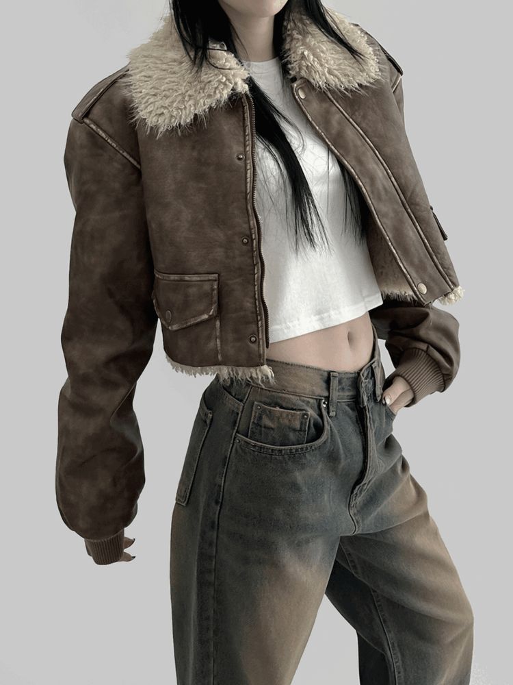 보크 카라 무스탕 (2color)