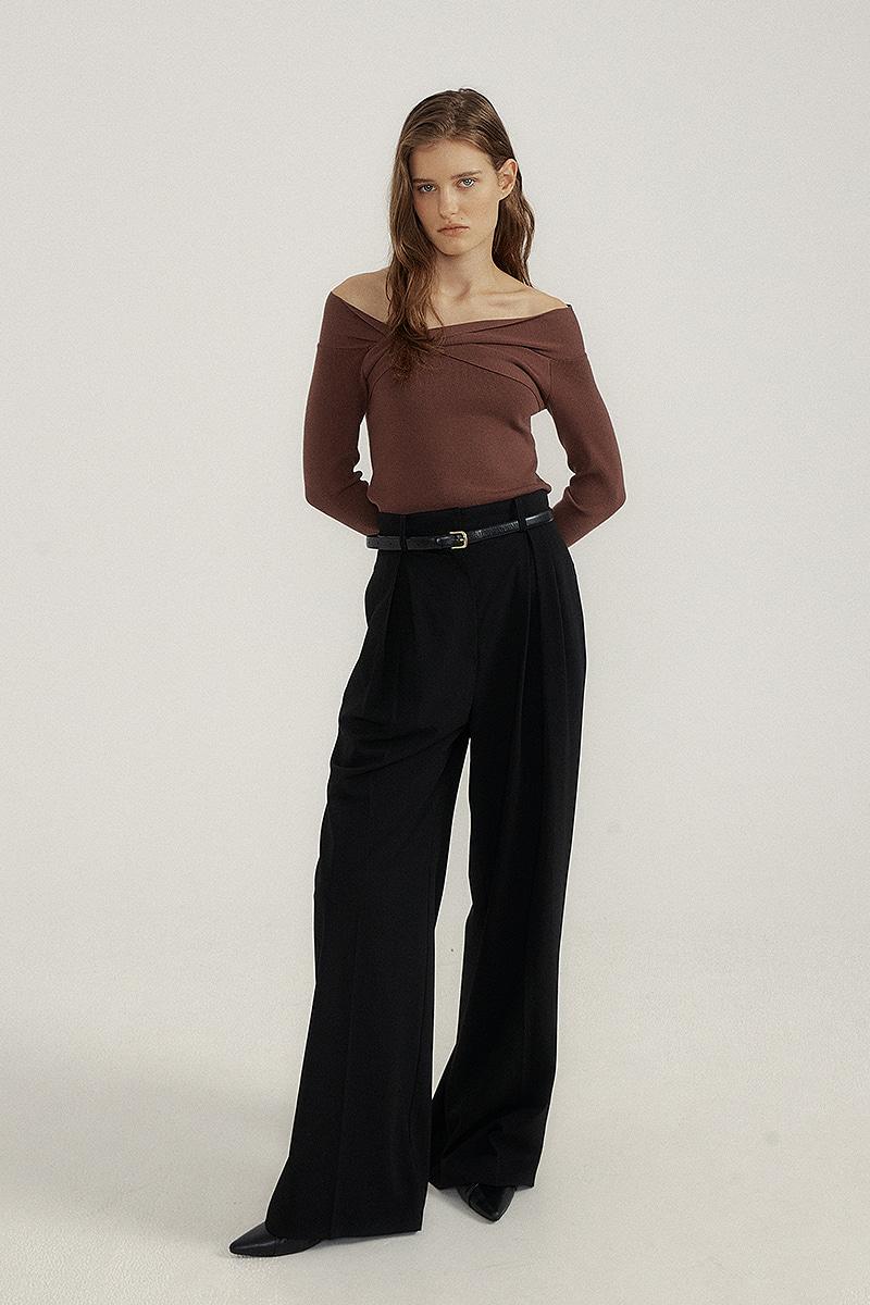 Monet wide slacks (black)