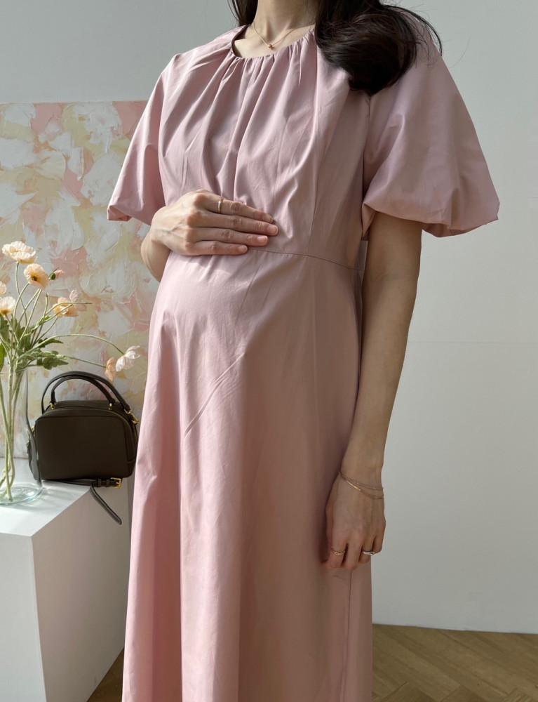 디라벨 클로버 퍼프 임부복 원피스 임산부 만삭까지