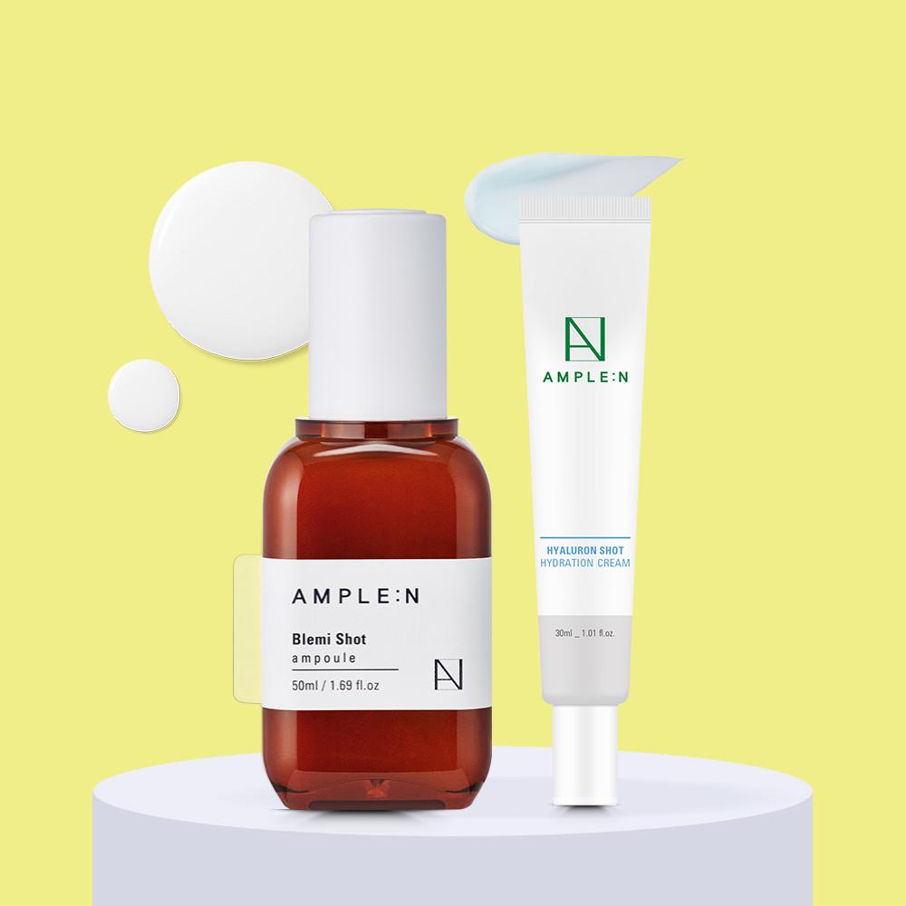 [크림 30ml 증정] 앰플엔 블레미샷 잡티 앰플 50ml 고농축 잡티세럼 미백기미앰플