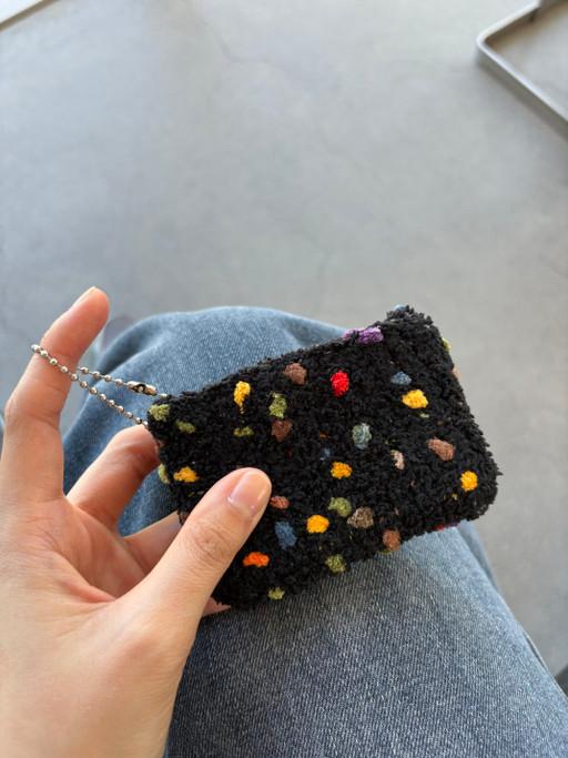 땡땡이 뜨개카드지갑