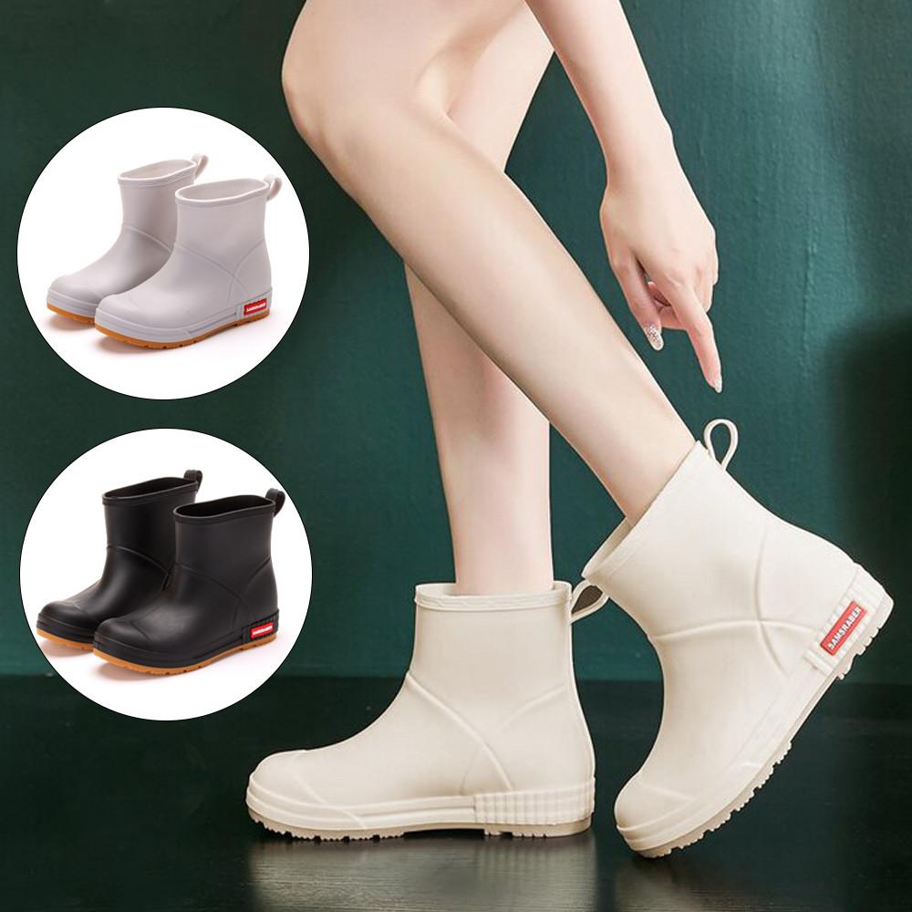 도매짱 샘스레이버 여성장화 레인부츠 패션 반장화 방수 고무 여자 주니어 발목 레인슈즈