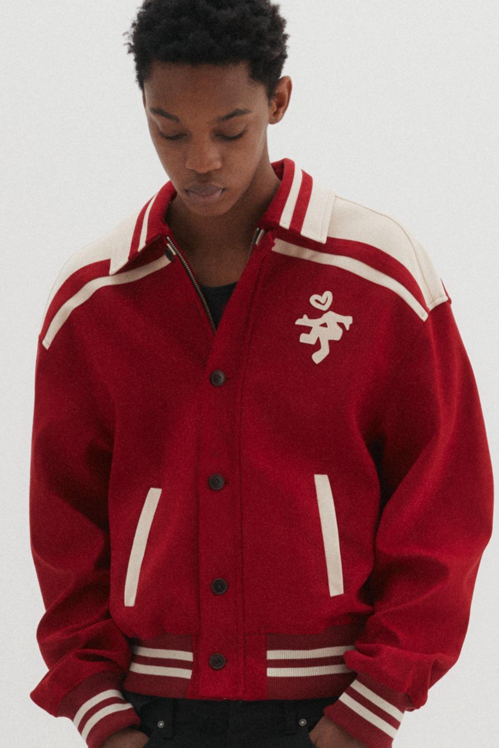 하트필드 크롭 바시티 자켓 레드 (04/09 예약 배송)