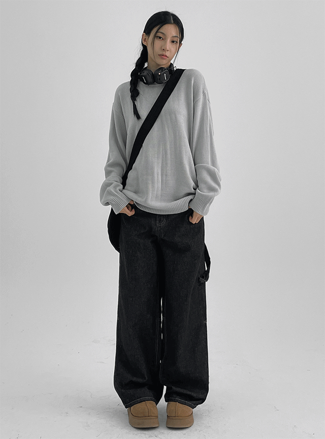 블랙업 [1천장판매] 유랜디 논페이드 생지 카펜더 데님팬츠