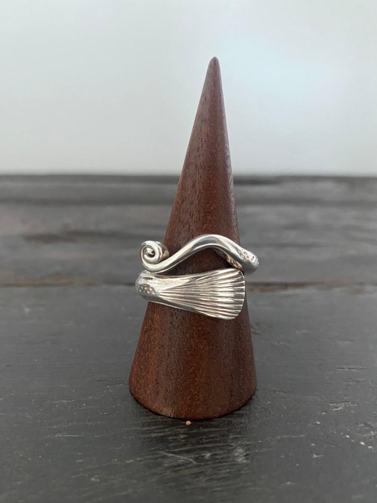 antique spiral 925silver ring