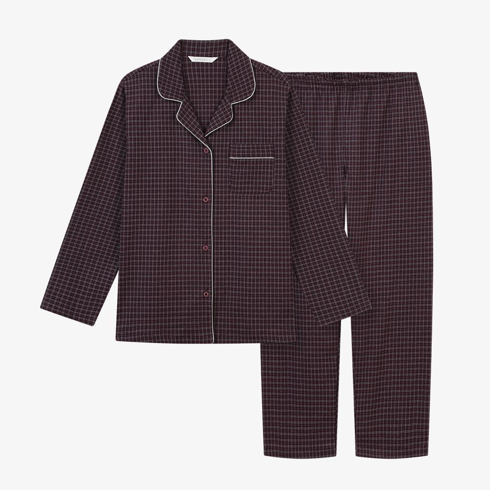 여성 선염 기모 파자마