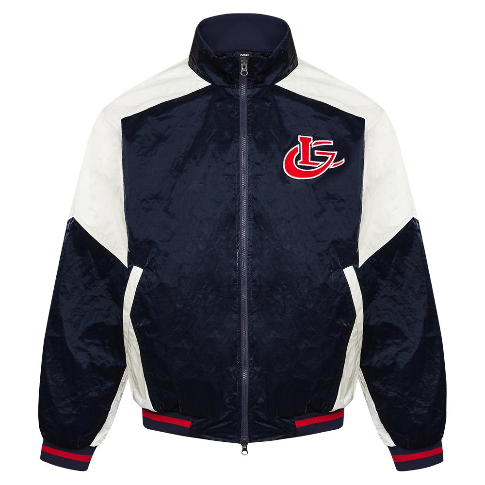 챔피언 레트로 배색 점퍼(NAVY/WHITE)