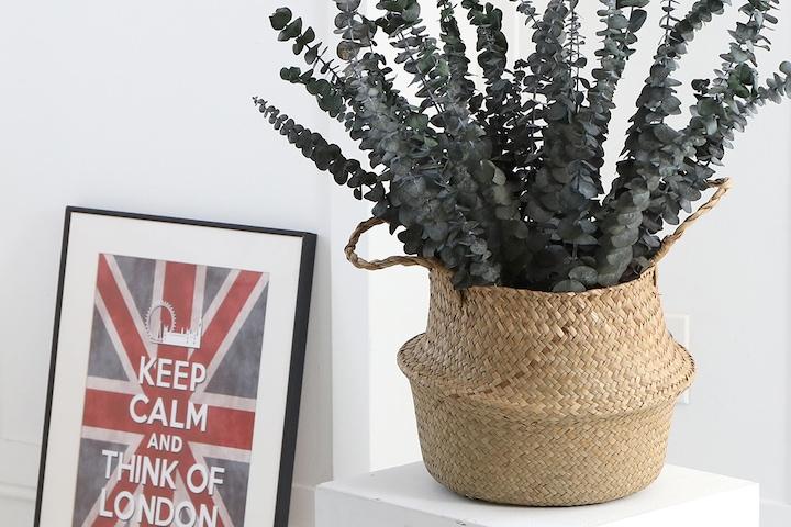 해초바구니 라탄 왕골 화분 커버 카페 인테리어