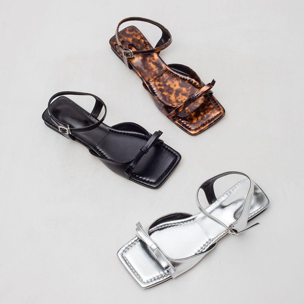 Chocolate-78 - 리본 스트랩 샌들