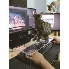 고양이 키보드 커버 노트북 차단 강아지 투명 아크릴 덮개 재택근무 보호 뚜껑