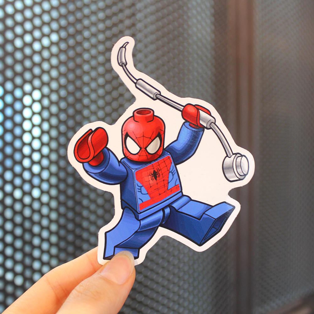 스파이더맨 레고 피규어 스티커 캐리어 노트북 스티커 아이패드스티커