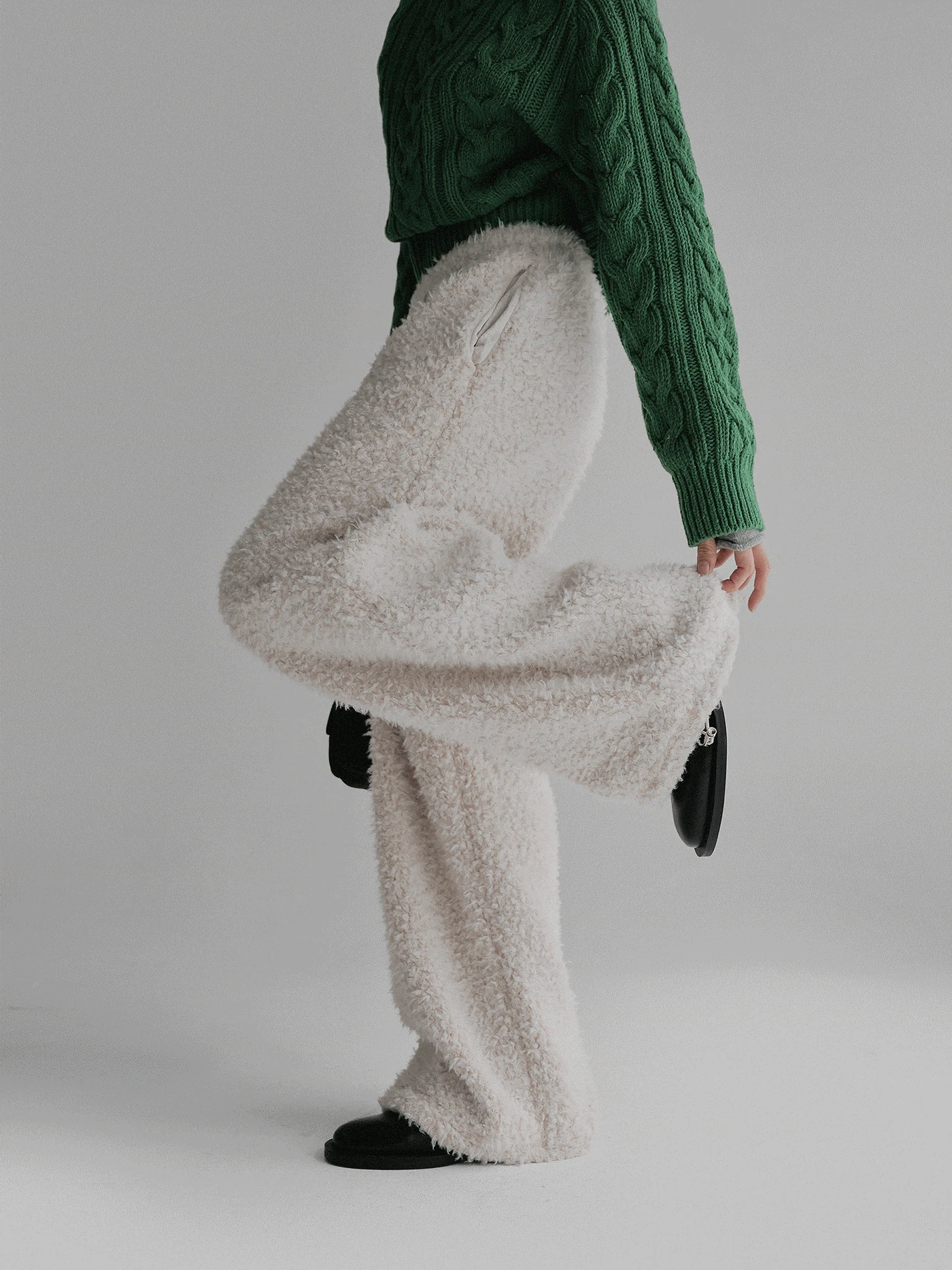 부클퍼스트링와이드팬츠