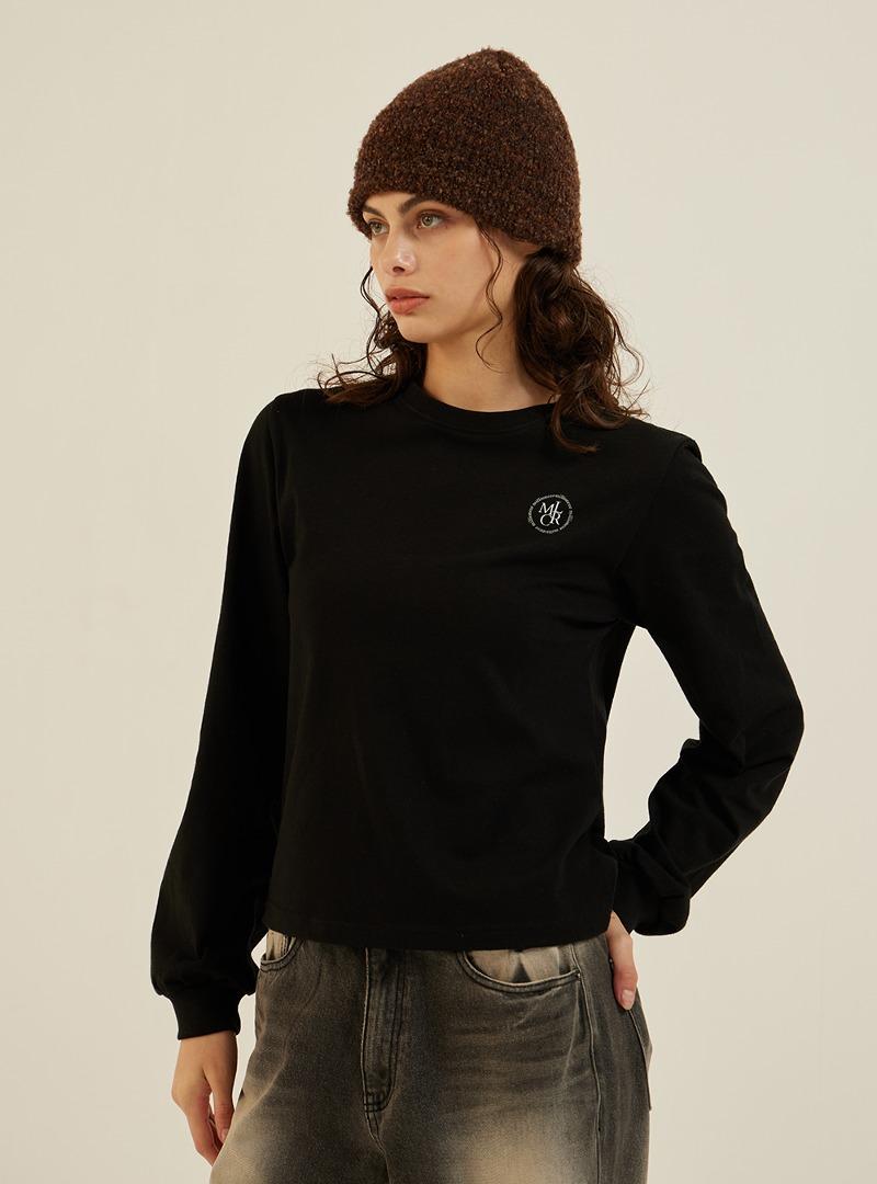 [5426] 서클 로고 롱슬리브 (블랙)