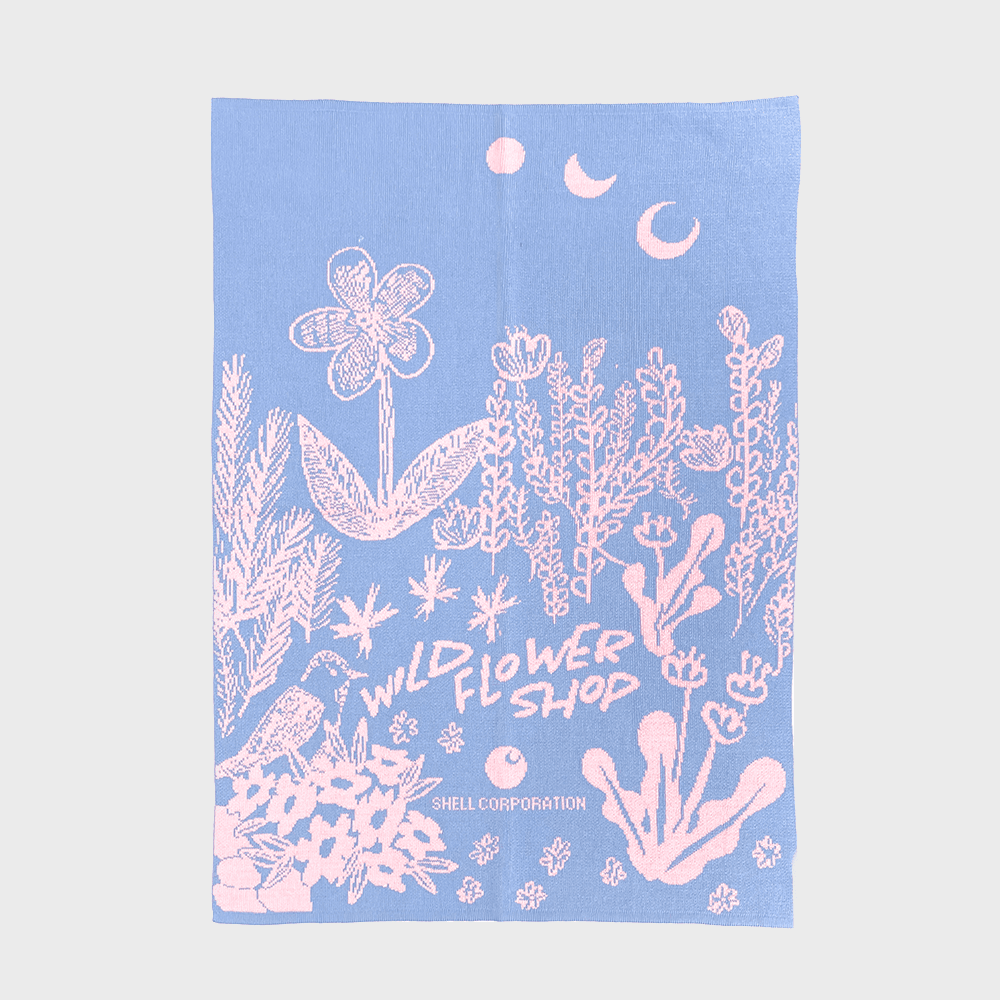Wild Flower 순면 니트 블랭킷 Soft Cotton Blanket
