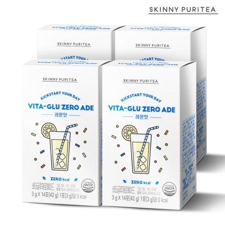 스키니퓨리티 비타글루 제로에이드 레몬맛 14포 4박스 / 글루타치온 / 비타민C