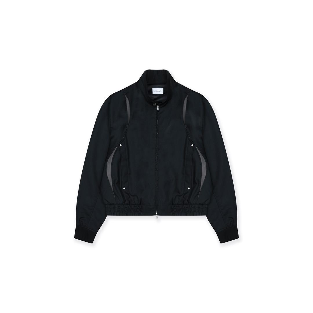 WOOL BARACUTA BLOUSON JACKET [BLACK]