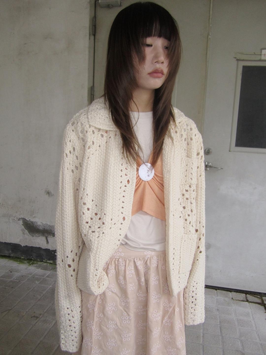 3months Ivory Crochet Dream Cardigan