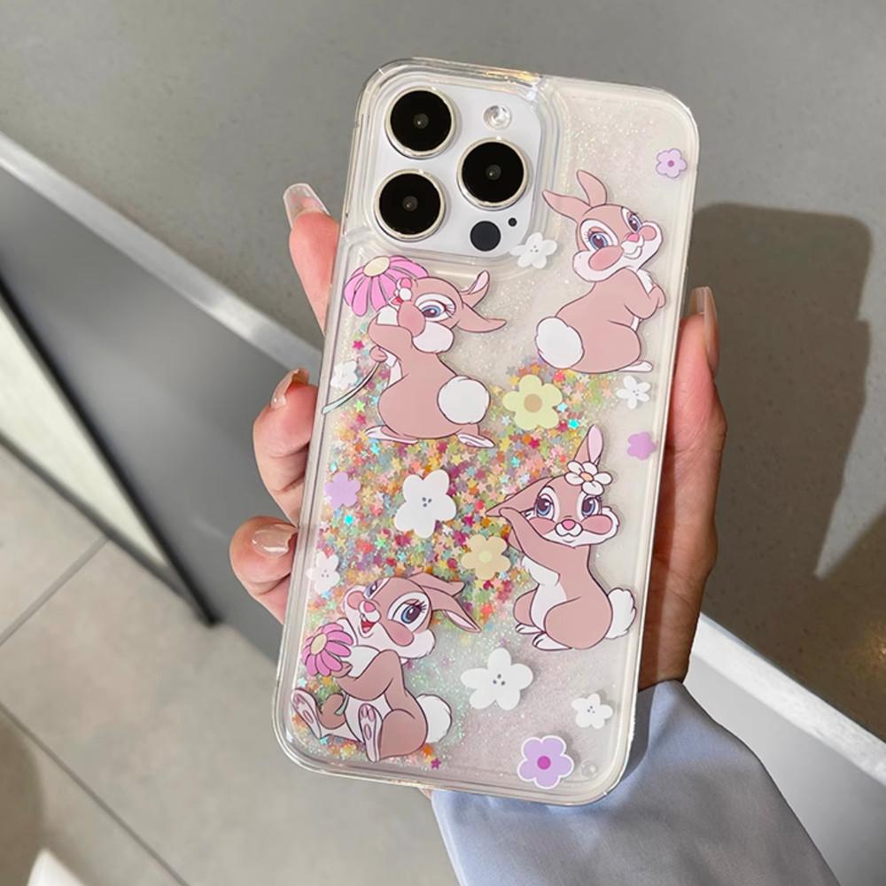 아이폰15 프로 케이스 글리터 캐릭터 별사탕밤비토끼바니