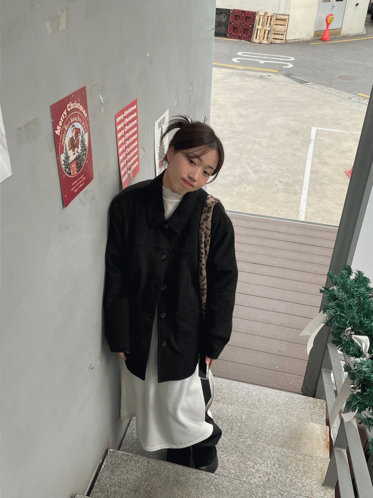 퍼지 스웨이드 하프 자켓