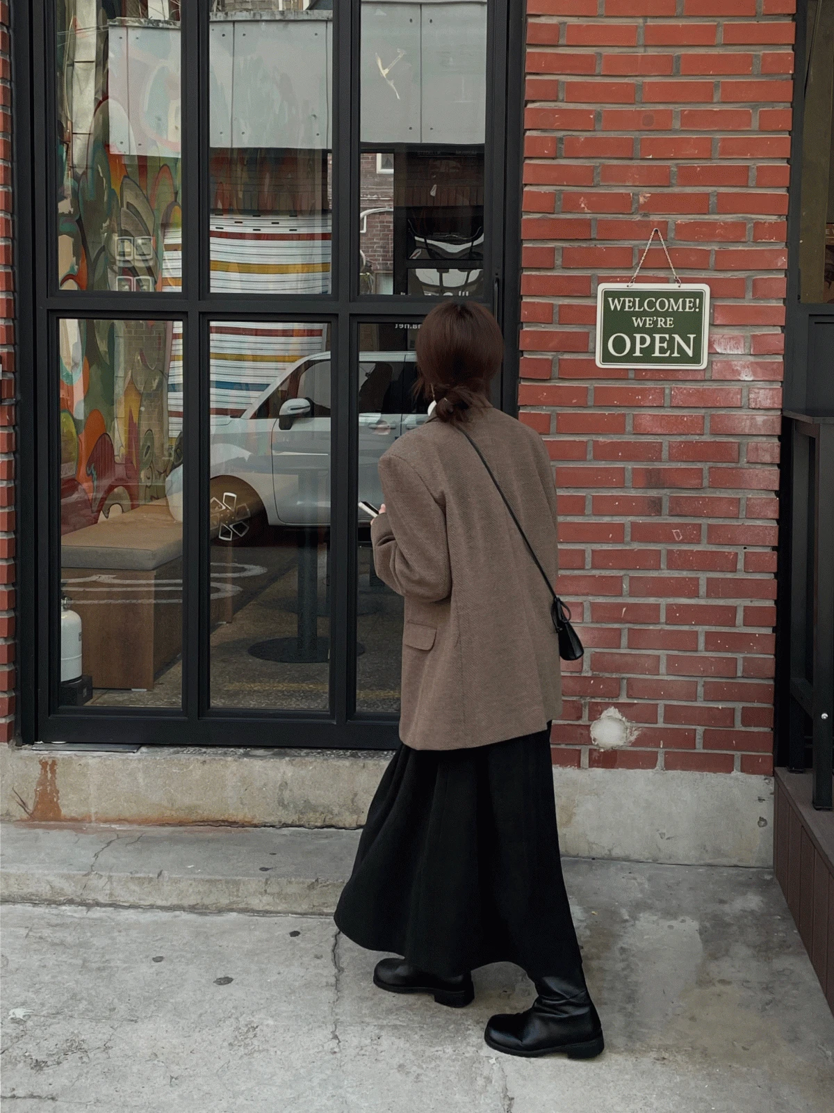 트윌 오버핏 울 자켓