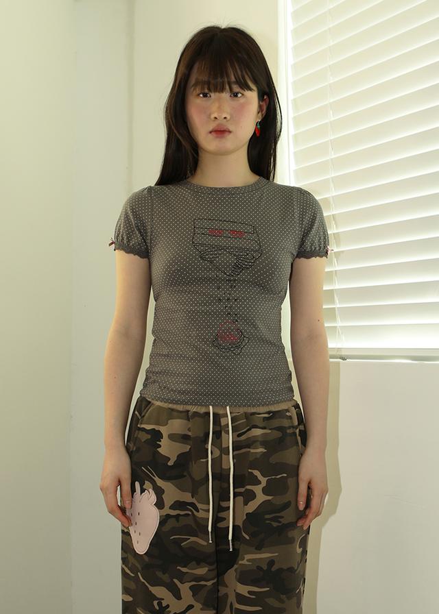 NOFFICIALNOFFICE★韓国 SWEET LACE STITCHED CAKE TOP/追跡あり 노피셜노피스 SWEET LACE STITCHED CAKE TOP - 위시버킷
