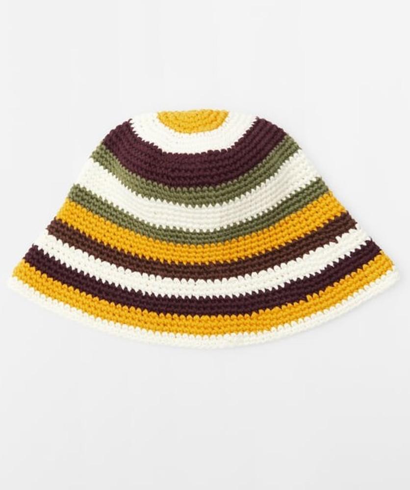 자라 여성 스트라이프 크로셰 햇 ZARA STRIPED CROCHET HAT