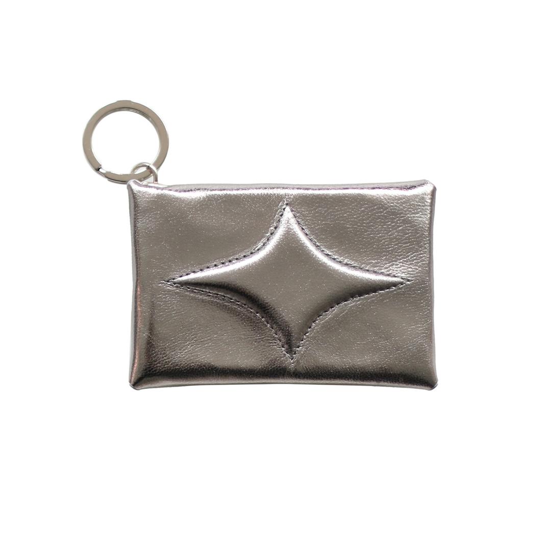 'shape of' purse - dark silver
