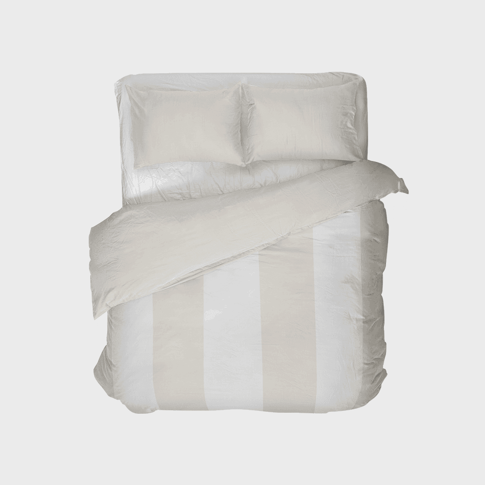 볼드 스트라이프 이불커버 (샌드)